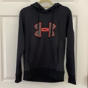 Under Armour Black Hoodie with Red Logo
